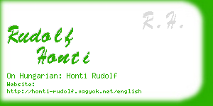 rudolf honti business card